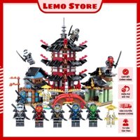 Đồ chơi lắp ráp lego xếp hình Ninja ngồi đền huyền thoại kèm 6 nhân vật Ninjago Sấm Sét Lemostore , đồ chơi cho bé 76013