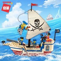Đồ chơi lắp ráp logo Enlighten 304 tàu cướp biển hải tặc 188 mảnh ghép xếp mô hình minifigures qman