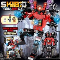 Đồ chơi lắp ráp logo JX039 skibidi toilet mini sưu tầm xếp mô hình minifigures robot mech