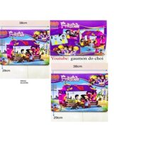 Đồ Chơi Lắp Ráp logo, logo lâu đài elsaa, công chúa tuyết, cửa hàng bánh kẹo kem