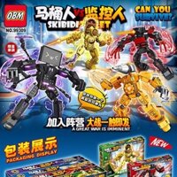 Đồ chơi lắp ráp logo skibidi toilet lẻ hộp lớn OBM 99309 xếp mô hình mini có 4 mẫu để lựa chọn