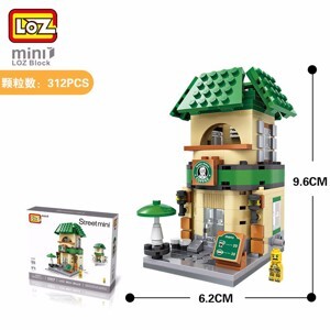 Đồ chơi lắp ráp LOZ 1608 - Tiệm Cafe Star Buck (312 pcs)