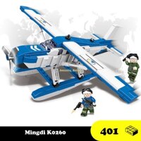 Đồ chơi Lắp ráp Máy bay Quân sự, Mingdi K0260 Xếp hình thông minh, Mô hình máy bay [401 Mảnh ghép]