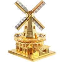 Đồ Chơi Lắp Ráp Mô Hình 3D Bằng Kim Loại Piececool Cối Xay Gió (Dutch Windmill) HP012-G