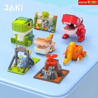 Đồ Chơi Lắp Ráp Mô Hình Khủng Long Dinosaur,T-Rex Hộp Bút,Kệ Đựng Sách,Khung Ảnh JAKI 5101 Với 200+ Mảnh Ghép