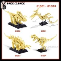 Đồ Chơi Lắp ráp Mô hình Khủng long Bạo Chúa và Khủng long Ba Sừng Thằn Lằn Bay Lắp ghép Xương Hóa Thạch Dinosaur Fossils