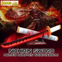 Đồ Chơi Lắp Ráp Mô Hình Kiếm Katana Của Viêm Trụ Rengoku Kyoujurou Trong Kimetsu No Yaiba 731 Với 806+ PCS