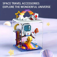 Đồ chơi lắp ráp mô hình lego Phi hành gia có lồng mica