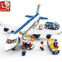 Đồ chơi Lắp ráp Mô hình Máy bay Alternate Passenger Airplane Sluban M38-B0366