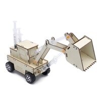 Đồ Chơi Lắp Ráp Mô Hình Máy Xúc Thủy Lực Bằng Gỗ, Đồ Chơi Lắp Ghép