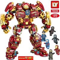 Đồ Chơi Lắp Ráp Mô Hình Người Sắt Iron Man Anti-Hulk Mecha Armor Model LY76026 Với 1450 Mảnh Ghép