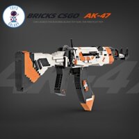 Đồ Chơi Lắp Ráp Mô Hình PUBG AK-47 Asiimov / HK416 / Scar-l Bắn Thun Nịt MOC Kevin183 / CSGO Cảnh Sát, Quân Đội