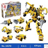 Đồ chơi lắp ráp mô hình Robot cảnh sát siêu nhân Enlighten (gồm 6 hộp nhỏ) ghép hình thông minh