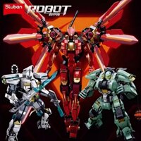 Đồ Chơi Lắp Ráp Mô Hình Robot Arthur, Ice Front, Athena, Guerrilla Trong Pacific Rim Sluban Với 500+ PCS