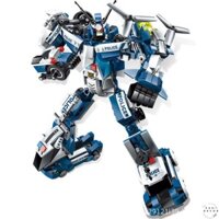 Đồ chơi lắp ráp mô hình Robot cảnh sát siêu nhân Enlighten (bộ gồm 6 hộp nhỏ) ghép hình thông minh