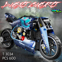 Đồ Chơi Lắp Ráp Mô Hình Siêu Xe Motor Ducati Diavel 1260 Strong Speed Kiểu NO.T-3034 Với 600 Mảnh Ghép