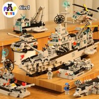 Đồ Chơi Lắp Ráp Mô Hình Tàu Chiến Hạm Biến Hình 6 in 1 War Ship - Đồ Chơi Phát Triển Tư Duy Sáng Tạo Dành Cho Bé 1560PCS