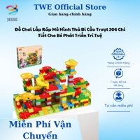 Đồ Chơi Lắp Ráp Mô Hình Thả Bi Cầu Trượt 206 Chi Tiết Cho Bé Phát Triển Trí Tuệ Nhựa ABS An Toàn