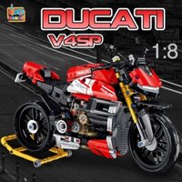 Đồ Chơi Lắp Ráp Mô Hình Trưng Bày Xe Máy Motor Ducati Panigale V4SP 672006 Tỉ Lệ 1:8 Với 981+ Chi Tiết Cao Cấp