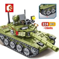 Đồ chơi Lắp ráp Mô hình xe tăng Sembo 105514 105564 Military ank main battle Series Weapon ww2