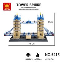 đồ chơi Lắp ráp Mô hình xếp hình Wange 5215  London Tower Bridge World Architecture Model Building Blocks Christmas gift