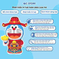 Đồ chơi lắp ráp mô hình doraemon thần tài múa lân đầu lân to khổng lồ 35cm, 40cm, 55cm QC Store Bapu store
