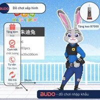 Đồ Chơi Lắp Ráp Mô Hình Zootopia Thỏ Judy 1m Haicaipin and Cáo Nick Cỡ Lớn 115cm, Thỏ ZOOTOPIA, Cáo ZOOTOPIA 1m