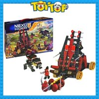 Đồ chơi lắp ráp Nexo Knights cố xe công thành máy bắn đá của bè lũ quỷ đỏ trong hiệp sĩ Nexo xếp hình Lele 32014