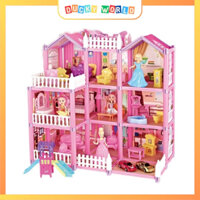 Đồ Chơi Lắp Ráp Ngôi Nhà Búp Bê Barbie Nhiều Tầng Kích Thước Lớn Dễ Thương Cho Bé Gái - Ducky World