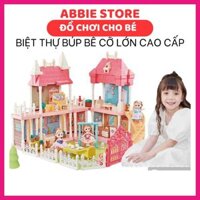 Đồ Chơi Lắp Ráp Ngôi Nhà Búp Bê Villa Biệt Thự Công Chúa Barbie Kích Thước Lớn Dễ Thương Cho Bé Gái