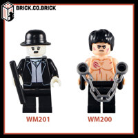 Đồ chơi lắp ráp Nhân Vật Nhỏ   mô hình lắp ghép huyền thoại Bruce Lee và Charlie Chaplin WM200-WM201