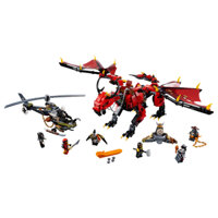 Đồ chơi lắp ráp Ninjago LELE 2082 - Đồ chơi lắp ghép xếp hình Rồng tổ ninjago Firebourne