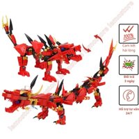 Đồ chơi lắp ráp ninjago rồng giá rẻ rồng đỏ huyền thoại 2 Trong 1 Ninja Blue Dragon 270 gồm 417 chi tiết