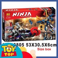 Đồ chơi lắp ráp ninjago xe máy mô tô lưỡi đao robot chiến giáp mech samurai X tấn công Killow xếp hình Bela Tank 10805