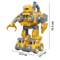 Đồ Chơi Lắp Ráp Ôtô Biến Hình  5 in 1, Đồ Chơi Robot Khổng Lồ