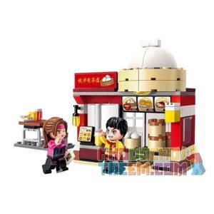 Đồ chơi lắp ráp qman 1132 - Nhà hàng golden baozi (122 chi tiết)
