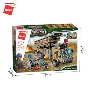 Đồ chơi lắp ráp Qman 1728 - Xe phóng tên lửa