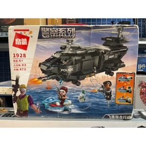 Đồ chơi lắp ráp Qman 1928 - Trực thăng vận tải diều hâu đen