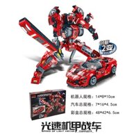 Đồ chơi lắp ráp ROBOT 379 chi tiết Transformer Optimus Prime biến hình thành siêu xe