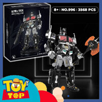 Đồ chơi lắp ráp robot chiến binh Optimus Prime phiên bản Nemesis đen bóng đêm Dark trong Transformers xếp hình No. 996