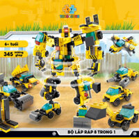Đồ chơi lắp ráp Robot xây dựng biến hình Truck Workers 8615 - Bộ 8 xe nhỏ lắp thành 1 robot - Toys & Joys