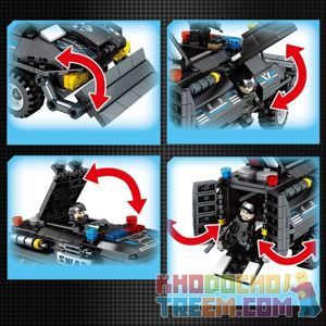 Đồ chơi lắp ráp Sembo Block 102407 - Xe bọc thép cảnh sát đặc nhiệm Swat, 549 chi tiết
