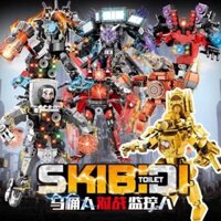 Đồ Chơi Lắp Ráp SKIBIDI TOILET Red Devil Monitor, Speakerman, Titan Cameraman, Titan TVman, SKIBIDI TOILETMAN