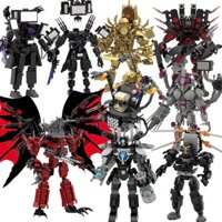 Đồ chơi lắp ráp Skibidi toilet khổng lồ Robot Tivi King-Titan Camera Man-Titan Clock Man ( đủ mẫu )