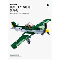 Đồ chơi lắp ráp sluban M38 - B0857 world war army logo lính thế chiến 2 II quân sự 323 mảnh xếp mô hình máy bay phi cơ