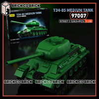 Đồ chơi Lắp ráp Tank hạng Trung T34-85 Mô hình Lắp ráp Xe Tăng Thế Chiến Thiết Giáp T34-85 97007