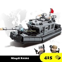 Đồ chơi Lắp ráp Thuyền Quân sự, Mingdi K0262 Support Boat, Xếp hình thông minh, Mô hình Thuyền [415 Mảnh ghép]
