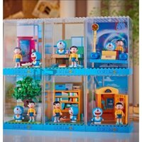 Đồ chơi lắp ráp tiểu cảnh phim hoạt hình Doraemon & Nobita mảnh trơn ( giao ngẫu nhiên)