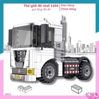 Đồ chơi lắp ráp xe container đầu kéo, 211 mảnh ghép, thế giới đồ chơi 1104