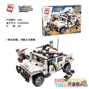 Đồ chơi lắp ráp xe Jeep phe cướp - Enlighten 3205 Jeep Car 425 mảnh ghép
